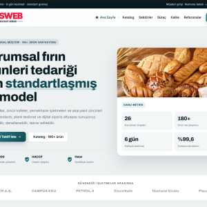 Kurumsal Fırın Tedarik HTML Web Site Şablonu
